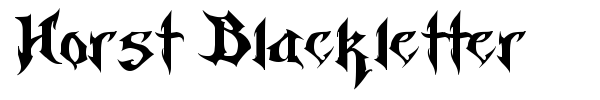 Horst Blackletter font preview